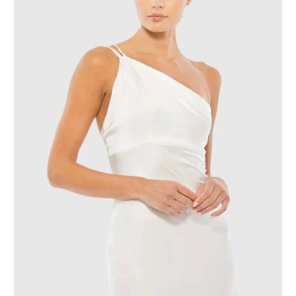 Ieena by Mac Duggal Double Strap One Shoulder Dress 55385 - Picture 4 of 10